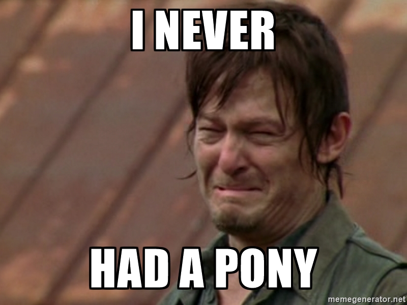 The Walking Dead Crying Daryl Pony Meme