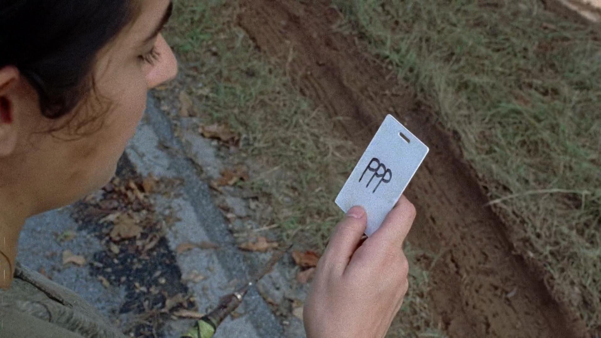Tara with PPP key card on The Walking Dead