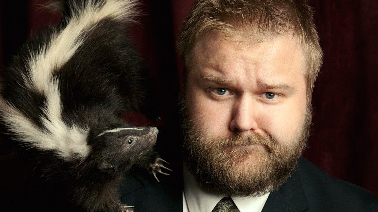 The Walking Dead creator Robert Kirkman and a skunk